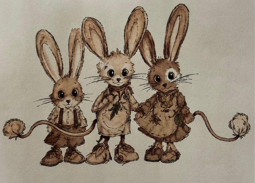The Mousebunns, a family of half-mouse, half-bunny woodland friends